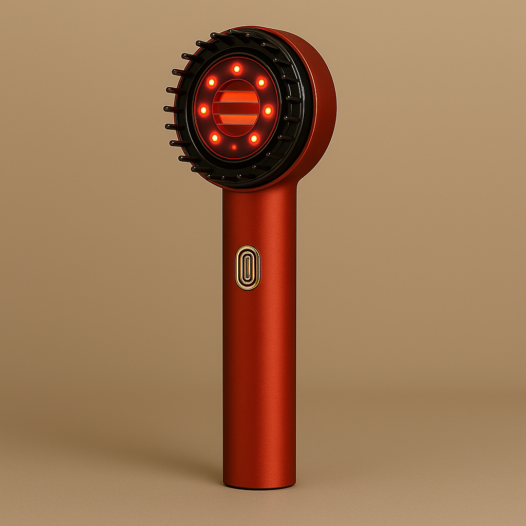 3-in-1 LED Massaging Hair Brush with Oil Infuser